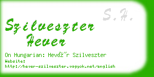 szilveszter hever business card